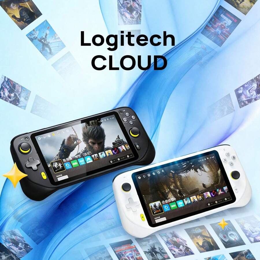 Logitech CLOUD 7-Inch HD Large Screen Handheld Game Console | Bluetooth Wireless Connection Long Battery Life Flagship Model | Ergonomic Grip Stereo Surround Sound | Portable Cloud Gaming Android Handheld Device - View 1