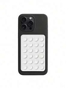 1pc Silicone Suction Cup Phone Case Holder Double-Sided, Silicone Phone Stand, Hands-Free Phone Accessory, Strong Grip Holder, Suitable For Selfie And Video, Can Be Attached To Bathroom Wall, Glass Mirror, Vanity And Other Smooth Surfaces (24grain) - Multicolor - View 8