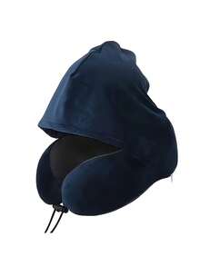2/1pc Adjustable U-Shaped Travel Neck Pillow With Hood - Ergonomic Design, Soft Polyester Fabric, Washable, Multiple Colors Available, Suitable For Car, Airplane, Office And Outdoor Use - Comfortable Fit, Perfect For Travel And Relaxation - Multicolor - View 9