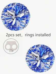 2 buah/1 buah Pom-pom Pemandu Sorak Tebal dan Padat Warna-warni, Dengan Desain Gesper Cincin, Pegangan Lebih Stabil, Cocok Untuk Kompetisi Tari Pemandu Sorak, Pesta Pemandu Sorak, Musim Kembali ke Sekolah - MultiWarna - View 10