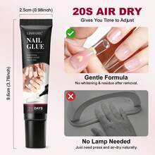 LIMEGIRL Quick Dry Semi-Solid Gel Nail Glue 10g, Super Strong Adhesion, No UV Lamp Required, Long-Lasting, Suitable For Press-On Nails And Acrylic False Nails - 10g - View 6