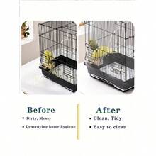 1pc Elastic Tight-Fitting Encrypted Mesh Bird Cage Cover, Random Color, Anti-Splash Dust Cover, All-Season Use, Suitable For All Kinds Of Birds - A - View 8