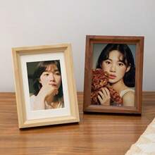 4x6 5x7 Inch Wooden Photo Frame - Natural Wood Desktop Photo Frame Stand, Rustic Style Desktop Photo Display Rack, Suitable For Home Office Decor, Minimalist Design Wooden Photo Holder, Gift For Family And Friends - A - View 8