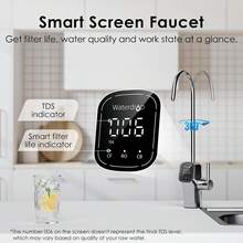 Waterdrop G3P600 Reverse Osmosis Water Filter, 600 GPD, Water Softener, Reduce TDS, Reduce Scale, Enhance The Flavor Of Coffee And Tea, 2:1 Pure To Drain, Smart LED Faucet - White - View 7