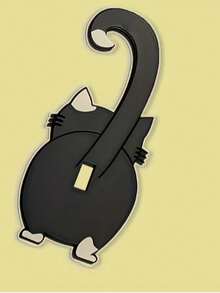 2D Flat Acrylic Cat Switch Decor - Cute Orange Tabby Or Black Kitten Wall Decoration With Switch Plate Cutout, No Wiring Required, Easy To Stick And Fix, Suitable For Light Switches - Perfect Choice For Living Room, Halloween, Christmas, Easter, Housewarming Gifts - Pet Lover Home Decor, Fun Design, High-Quality Printing, Holiday Decoration, 2D Flat - Multicolor - View 1