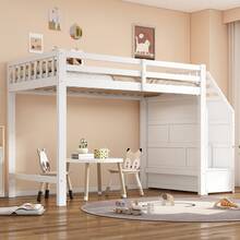 Bed Frame For Baby 90x200cm –  Entry And Integrated Storage - 白色 - 查看 6