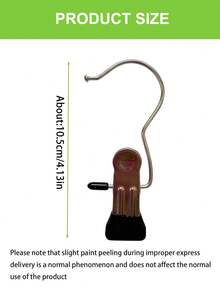 20/10/1pc Stainless Steel Multi-Function Clips Hooks, Multi-Purpose Space-Saving Hanging Rack, 360° Rotating Portable Storage Clip, Back To School Essential, Heavy-Duty Clothing Hook, Non-Slip Coating, Suitable For Closet, Travel (Black) - Multicolor - View 11