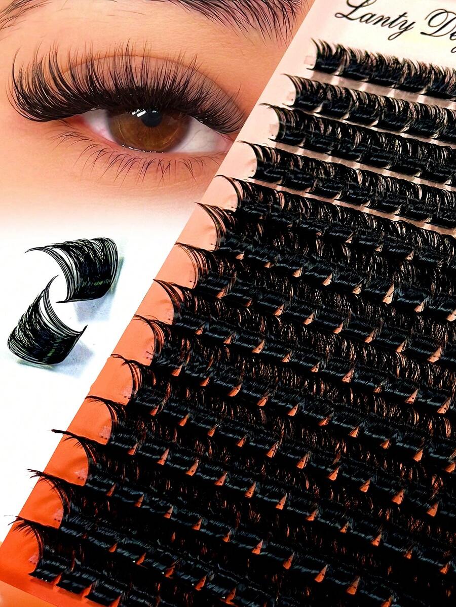 14 Rows 160D Fluffy Cluster False Eyelashes, Dense Cluster Eyelash Extensions, Individual False Eyelashes, Faux Mink Eyelash Clusters, D Curl, Multiple Lengths, Dramatic Eyelash Extensions, Soft Lightweight Comfortable, Reusable, Individual False Eyelashes