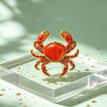 Cute Red Crab Lapel Enamel Pins And Brooches Badge Pins For Backpacks Bags Backpack Cool Decoration Friend For Gifts - Multicolor - View 6