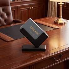 1pc Industrial Style Creative Business Card Holder, Desktop Card Display Stand, Minimalist Design Office Organizer, Freestanding European Style Business Card Rack, Suitable For Office/Workstation Decor, Business Card Holder, Calendar And Card Storage - Single Piece - View 7