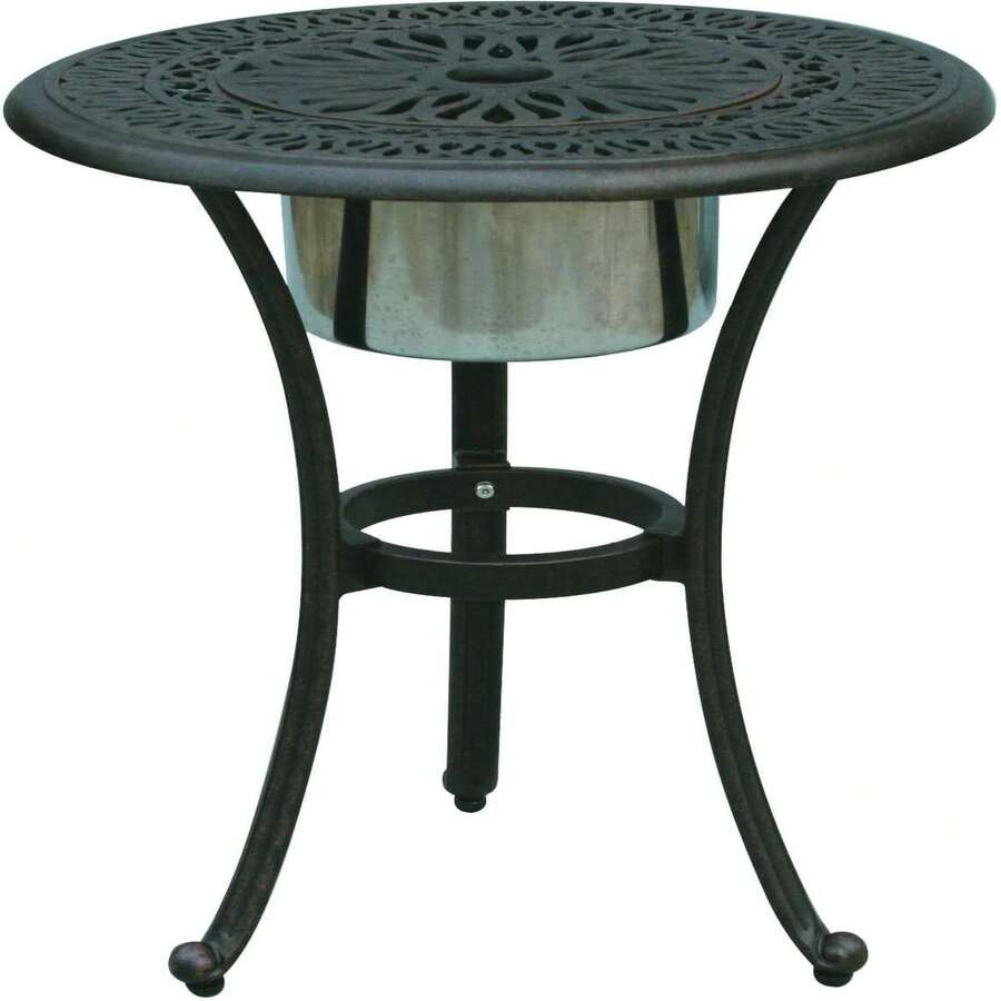 Side Table With Ice Bucket All Weather Resistant - View 1