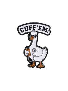 1件卡通可愛鵝護士琺瑯胸針，血壓計與「CUFF'EM」文字徽章，時尚配件，醫護人員最佳禮物 - 彩色 - 查看 10