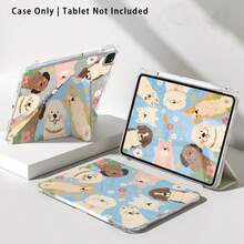 Cute Dogs, Flowers And Other Pattern Painted Effect Tablet Protective Case With Stand, Compatible With Honor 8/9/10/X8/X8A/X9/X8Pro/X9Pro, MatePad SE 11 Inch/MatePad 11 Inch/11.5 Inch, MatePad Pro, Apple 10th/11th Gen 2025 (A16), Galaxy Tab A7/A9 And Other Popular Models - Multicolor - View 8