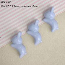 25 hạt acrylic rời màu trơn Summer Fantasy hình thỏ nảy, phụ kiện DIY làm dây điện thoại và dây buộc tóc - Nhiều màu - Xem 6