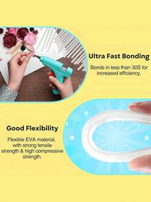 100pcs Mini Ultra Transparent Hot Melt Glue Sticks, 0.27" X 3.95", Smooth Transparent Surface, Odorless, Durable, Compatible With Most Hot Glue Guns, Suitable For DIY, Crafts, Woodworking, Plastic, Tool Accessories And More. - A - View 7