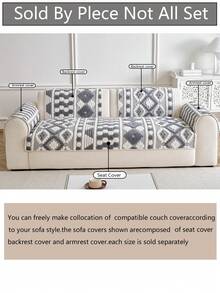 1pc All-Season Universal Sofa Cover, Modern Minimalist Non-Slip Sofa Seat Cushion Cover, Dust-Proof, Dirt-Resistant, Machine Washable, Hand Washable, Fresh Fashionable Soft Non-Fading Non-Shedding Sofa Cover Cloth, Bedroom Decor, Pet-Friendly Protective Cover, Adjustable Corner Sofa Cover Suitable For Bedroom, Office, Living Room, Combination Furniture, L-Shaped Sofa And 1234-Seater Sofa - Grey - View 9