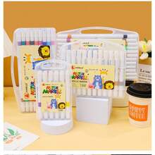 Bộ bút marker acrylic 12 cái/80 cái, mực màu, lớp phủ đục, bút vẽ nghệ thuật cho học sinh - Bút lông acrylic - Xem 6