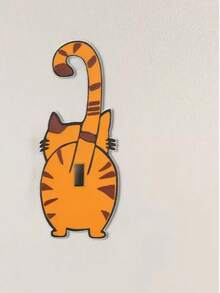 2D Flat Acrylic Cat Switch Decor - Cute Orange Tabby Or Black Kitten Wall Decoration With Switch Plate Cutout, No Wiring Required, Easy To Stick And Fix, Suitable For Light Switches - Perfect Choice For Living Room, Halloween, Christmas, Easter, Housewarming Gifts - Pet Lover Home Decor, Fun Design, High-Quality Printing, Holiday Decoration, 2D Flat - Multicolor - View 7