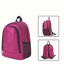 (Custom Embroidery) Fashionable Large Capacity Student Backpack, Nylon Zipper Closure Design, Front Pocket, Versatile Backpack For Middle School And College Students, Outdoor Travel And Commute Bag, Suitable For Daily Use And As A Gift For Family - Multicolor - View 8