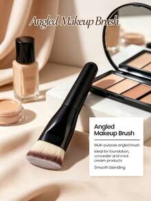 Luxury 3-In-1 Makeup Brush Set, Soft Synthetic Bristles, 3 Brush Head Shapes For Perfect Base Makeup, Professional Makeup Tools With Gift Box - Multicolor - View 4