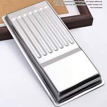 1pc Stainless Steel Nail Art Tool Tray, Non-Slip Slot Nail Art Tool Storage Box Organizer, Soaking Tray, Suitable For Home Nail Salon - A - View 7