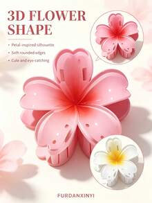 FURDANXINYI 1/6 Peças Presilhas de Cabelo com Flor de Jasmim em Degradê, Presilhas de Cabelo Florais Brilhantes e Antiderrapantes, Acessórios de Cabelo com Forte Aderência, Acessórios de Cabelo para Praia de Verão, Adequado como Presente para Meninas e Mulheres - Multicolorido - Visão 9
