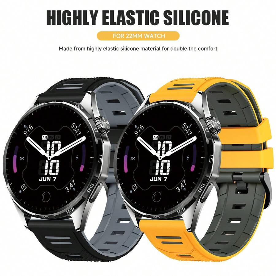 22mm Silicone Strap Compatible With Huawei GT 6/5/4 Pro 46mm Sport Band For Venu 4 45mm Forerunner 265 255 570 47mm Vivoactive4 Strap