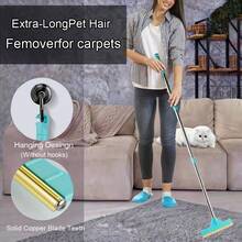 Pet Cat Dog Hair Carpet Cleaner - Cat Brush, Powerful Dehairing Brush, Essential Cleaning Tool For Cats, 45-Inch Extendable Pole, Retractable, Household Cleaning Helper, Dog Supplies, Dog Toys, Small Bag, Cat Gift - Multicolor - View 5