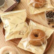 50 peças/100 peças Sacos Autoadesivos Transparentes para Torrada Fatiada, Rosquinha, Bagel e Pães Pequenos, Sacos Autosselantes para Assar - Transparente - Visão 3