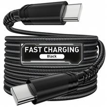 Tzlrxl USB C To USB C Fast Charging Cable, 480Mbps Data Sync Cable, Compatible With USB-C Devices, Durable Braided Design, 100cm/200cm Optional - 黑色 - 查看 9