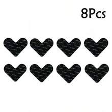 2/4/6/8/10/14Pcs Heart-Shaped Non-Slip Rug Pads, Strong Adhesive Floor Mats, Universal For Tile And Wood Floors, Home Anti-Slip Protection Pads - Black - View 14