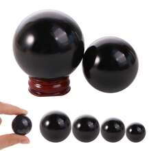 1 pieza Esfera de obsidiana negra natural, bola de cristal grande, piedra curativa, gema de obsidiana, cristal decorativo de vidrio para decoración del hogar, 30/40/50 mm - Multicolor - Ver 2