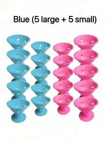 30/20/10pcs Heatless Soft Silicone Hair Curlers, Sleep-Friendly Flexible Hair Styling Tools For Salon, Home And Travel Use, Salon-Grade Hair Accessories - Multicolor - View 14