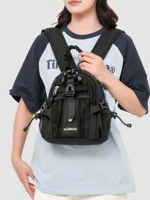 Multi-Compartment Casual Nylon Women's Backpack; Multi-Functional Commuter Day Bag; Multi-Pocket Lightweight Travel Bag; School Bag, Anti-Theft - Multicolor - View 11