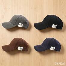Unisex Letter Embroidered Baseball Cap, Face-Slimming Design, Student Couple Korean Style Versatile Baseball Cap, Outdoor Sun Protection Hat For Men - Multicolor - View 5