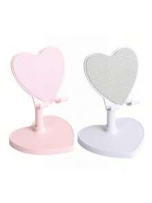 Heart-Shaped Phone Stand, Adjustable Multi-Function Stand, Non-Slip Desktop Stand, Suitable For Desk, Perfect For Slouchy Movie Watching And Live Streaming In Dorm, Suitable For Labor Day Office Use And Autumn Dorm Decoration - J - View 5