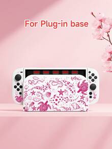 New Switch 2 (2025) Game Accessories, 1pc Pink Underwater Element Pattern Storage Bag For Charger And Data Cable, Compatible With Switch/Switch 2 Game Console Protective Case, Compatible With Switch 2/Switch OLED/Switch NS Battery Version Game Console Storage Bag/Protective Case, Card Box, Dust Cover, Dock, Built-In Stand, Can Store 10 Game Cards, Portable Travel, Anti-Drop Anti-Pressure Game Cartridge Box Controller Bag Accessories - Multicolor - View 5