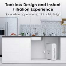 Waterdrop G3P600 Reverse Osmosis Water Filter, 600 GPD, Water Softener, Reduce TDS, Reduce Scale, Enhance The Flavor Of Coffee And Tea, 2:1 Pure To Drain, Smart LED Faucet - White - View 3