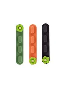 Desktop Cable Organizer Silicone Soft Office Cable Management Clip Phone Data Cable Holder Car Adhesive Anti-Tangle - Multicolor - View 3