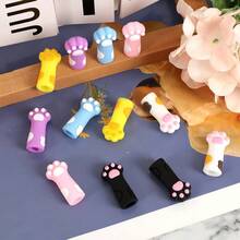 6PCS Cat Paw Shaped Knitting Needle Protectors, Cute Decorative Covers, Knitting Tools, Compatible With Crochet Hooks, Straight Needles, Circular Needles And All Hand Knitting Projects - Cat Paw Protector - View 6