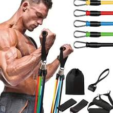 Bộ dây kháng lực kèm mỏ neo cửa, tay cầm, túi đựng, dây đeo chân và cổ chân, phù hợp cho tập luyện kháng lực, thể hình, tập tại nhà - A - Xem 11