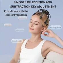 Electric Multi-Function Massage Head, Electric Scalp Massager, 9 Modes, 360 Degree Head Massager, Deep Scalp Massage, Suitable For Relaxation, Headache Relief, Fatigue - Suitable For Home, Office, Scalp Massage Relaxation Tool - Multicolor - View 3