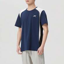 Skechers 男士高爾夫撞色插肩涼感速乾上衣圓領短袖T卹 - 藏蓝色 - 查看 2