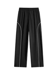 Men's Casual Loose Straight Leg Sweatpants, Fashionable Sports Long Pants, Spring/Autumn - Black - View 3