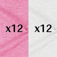 6/12/24pcs Face Towels, 10x10 Inch Highly Absorbent Soft Handkerchiefs, Machine Washable, Suitable For Bathroom, Gym, Hotel, Spa And Kitchen, Multiple Colors - Pink+White - View 12