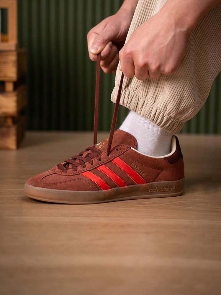 Adidas Men's & Women's GAZELLE INDOOR 26 New Retro Brown & Red