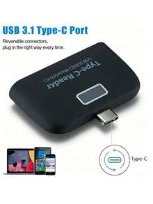 Type-C 4 In 1 Card Reader USB 2.0 OTG Adapter Support SD TF Micro SD Card Data Transfer Phone Laptop Camera Photo File Backup Portable Mini USB C Memory Card Reader - View 3