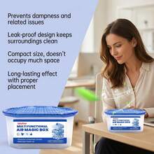 1pc, 3pcs, 5pcs Fresh Fragrance Moisture Absorber Box With Visible Water Collection Design, Disposable Anti-Mold Dehumidifier Desiccant Box Multi-Pack For Home Humidity Control, Odor Removal And Moisture-Proof Container, Suitable For Wardrobe, Cabinet, Shoe Rack, Drawer, Bedroom, Bathroom, Kitchen, Dorm, Apartment, Storage Room, Basement, Garage, RV, Bookshelf, Clothing Storage And Office Use (New, Old And Upgraded Versions Shipped Randomly, New And Upgraded Versions Have 20g Extra As Free Gift, No Additional Charge. Please Use With Confidence)) - View 8