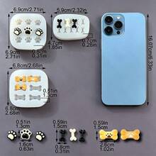1pc Silicone Mold For DIY Projects Featuring 9 Holes For Cat Paws And 6/10 Holes For Bones,Small Moulds Suitable For Handmade Candles,Soaps,Wax,Clay,Aromatherapy Gypsum Epoxy Resin Jewelry Decoration,Home Decor Wedding Graduation Birthday Party Gift - Multicolor - View 11