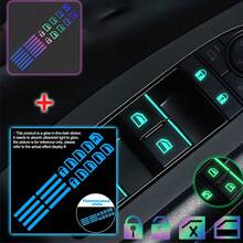 Small Glow-In-The-Dark Stickers For Car Window Lift Buttons, Fluorescent Function Button Stickers For Car Interior, Green, Blue, Orange Car Lift Stickers - Glow-in-the-dark Sticker - View 9